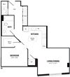 Studio, 1 Bath 744 SF S5 Modern Spacious Studio Apartments in Crystal City Arlington VA