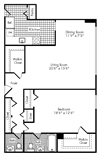 1 Bed, 1.5 Bath 1051 SF 115D 1 Bedroom Crystal City Arlington VA Apartment Rentals