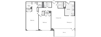 a schematic drawing of a floor plan of a house