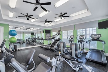 Fitness center with strength training and cardio equipment Apartments Annapolis MD for rent - Photo Gallery 6