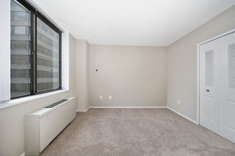 Carpeted Bedroom Area at Crystal Square, Virginia