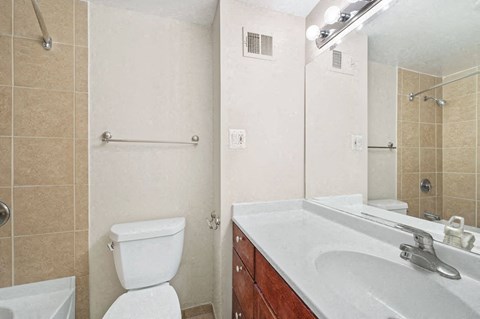 Bathroom With Bathtub at Crystal Square, Arlington, VA, 22202