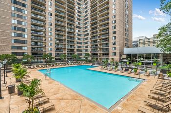 Pool Side Relaxing Area at Crystal Square, Arlington, Virginia