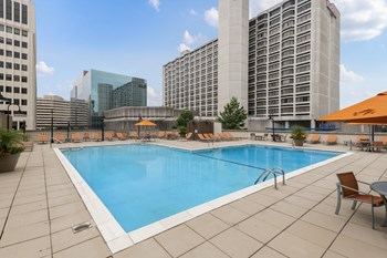 Sparkling Pool with Expansive Sundeck and Tanning Areas Great Apartment Rentals in Crystal City VA - Photo Gallery 2