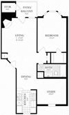 1 Bed + Den, 1 Bath 801 SF 1D1A Spacious 1 Bedroom Woodbridge VA Apartment Rentals