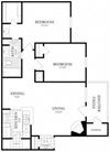 2 Bed, 1 Bath 864 SF 21A Modern 2 Bedroom Woodbridge VA Apartment Rentals