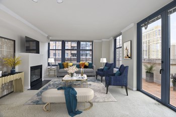 Bedroom and Living Room Best Apartment Rentals in Pentagon City Arlington VA - Photo Gallery 6