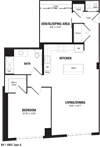 1 Bedroom+ Den, 1 Bath 976 SF B41 Modern 1 Bedroom Crystal City Arlington VA Apartment Rentals