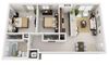 2 Bedroom, 1 Bath 787 SF 21 2 Bedroom National Landing Arlington VA Apartment Rentals