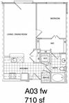 1 Bedroom, 1 Bath 710 SF A3 1 Bedroom Herndon Virginia Apartments