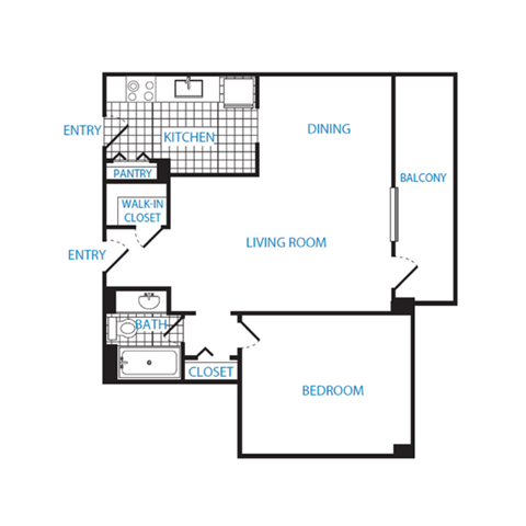 Spacious 1-bed, 1-bath in National Landing