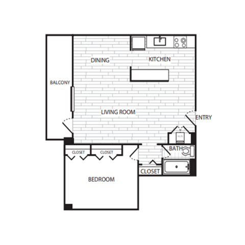Spacious 1-bed, 1-bath in National Landing
