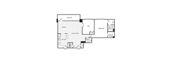 Spacious 1-bed + 1 den, 1-bath in National Landing