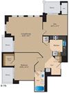 1 Bedroom and Den, 1 Bath 1173 SF AD15 Modern 1 Bedroom Pentagon City Arlington VA Apartment Rentals