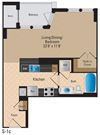 Studio, 1 Bath 561 SF S1 Spacious Studio Apartments in Pentagon City Arlington VA