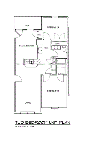 2 bedroom Floor Plan