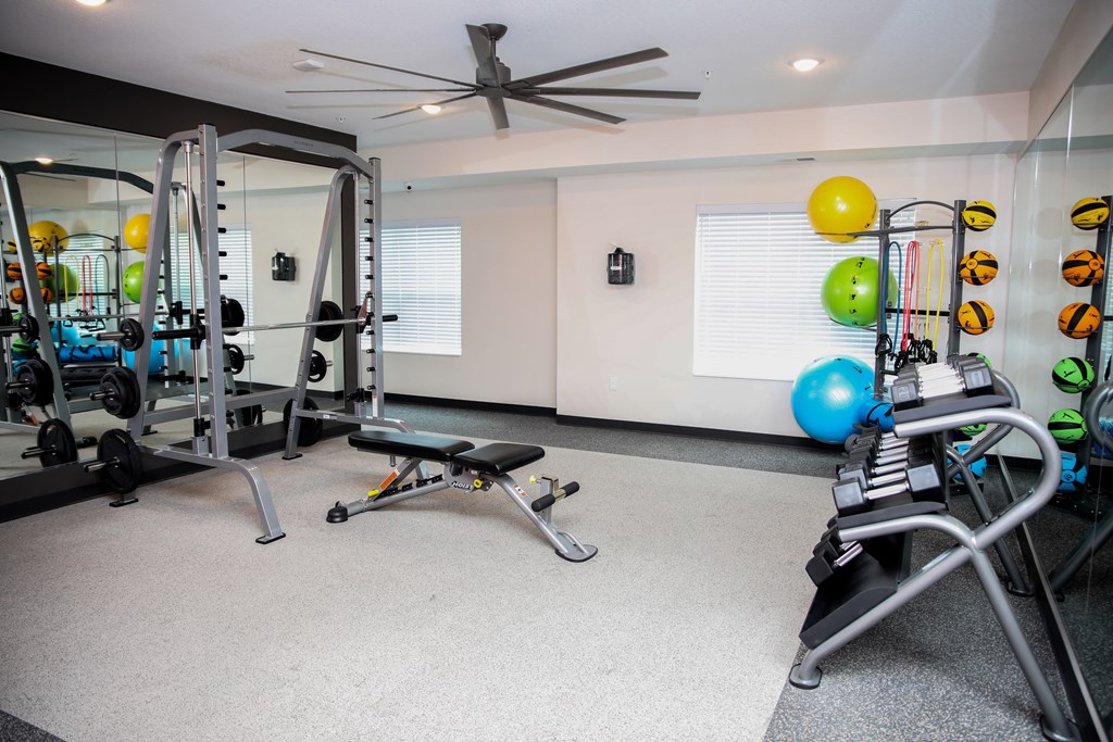 the gym at the enclave at woodbridge apartments in sugar land, tx