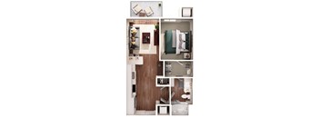 a floor plan of our studio apartment at university gardens