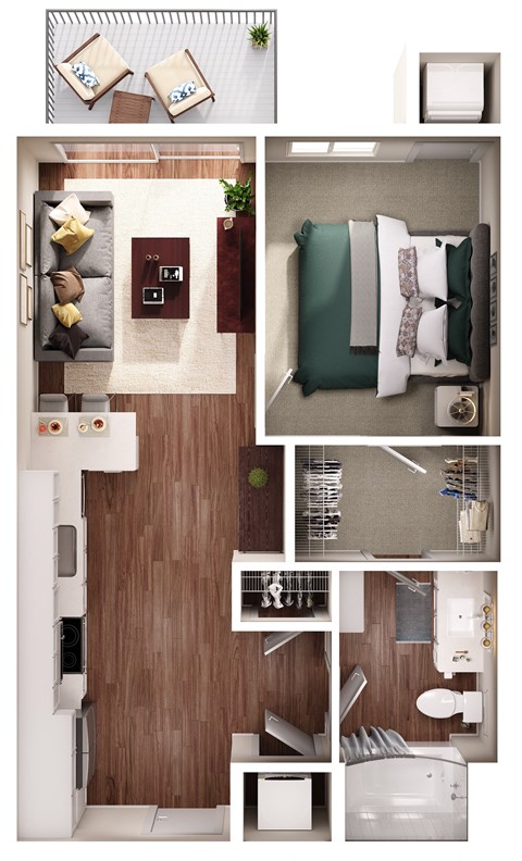 a floor plan of our studio apartment at university gardens
