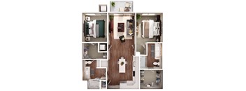 a floor plan of a 1 bedroom apartment at princeton court apartments in dallas, tx