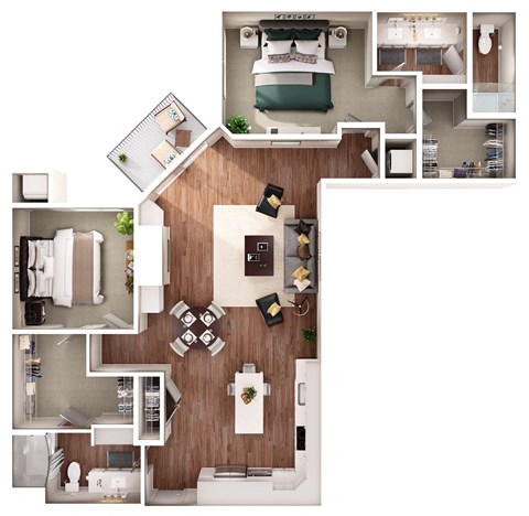 the bungalow floor plan with 1 bedroom and 1 bathroom