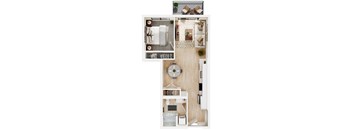 a floor plan of a two bedroom apartment