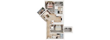 bedroom floor plan an in 1 bed 1 bath
