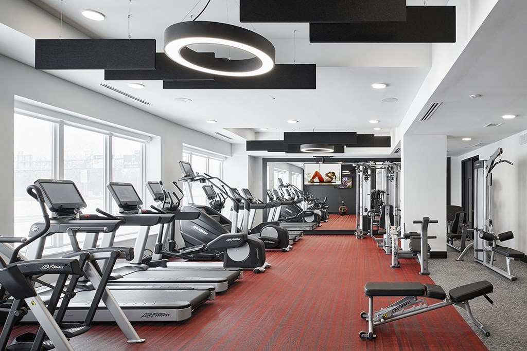 Fitness center with cardio equipment