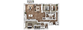 a 1 bedroom apartment is shown in this floor plan