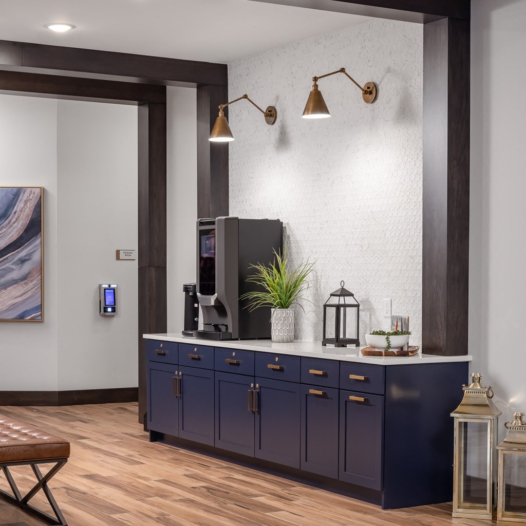 Complimentary coffee bar