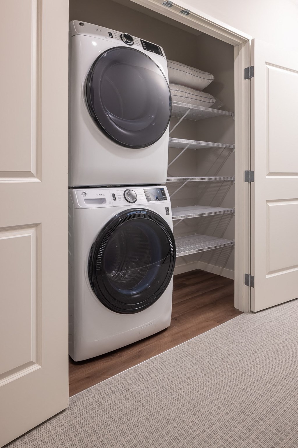 Energy efficient in-unit washer and dryer