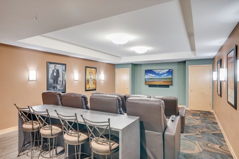 a conference room with a long table and chairs