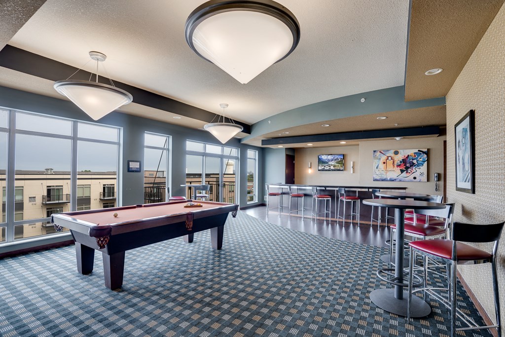 play a game of pool in our game room atrium