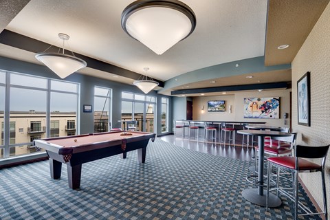 play a game of pool in our game room atrium