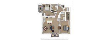 a floor plan of a 2103 sq ft apartment
