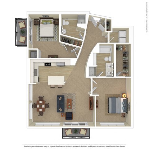 a floor plan of a 2103 sq ft apartment