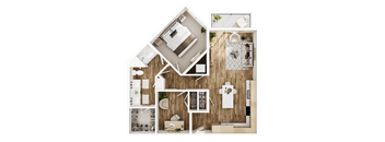 A detailed floor plan of a modern house layout.