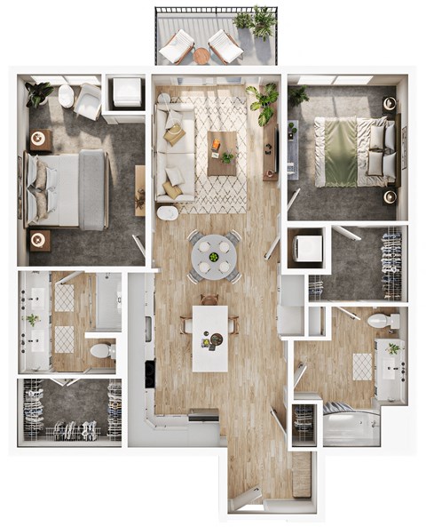 a floor plan of a house with a bedroom and a living room