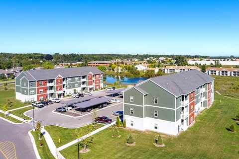 Aerial View of Central Park Apartments in Greenville MI