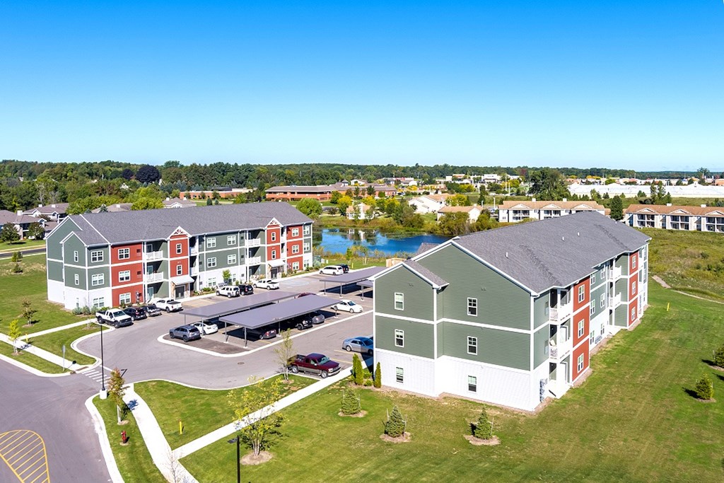 Aerial View of Central Park Apartments in Greenville MI