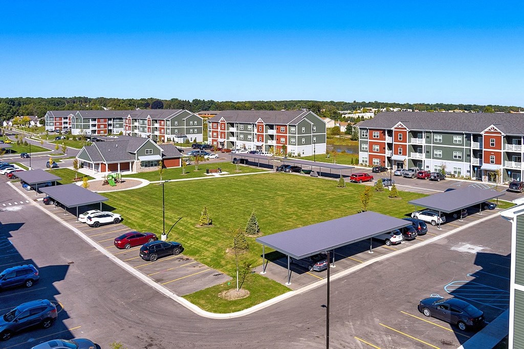 Aerial View of Central Park Apartments in Greenville MI