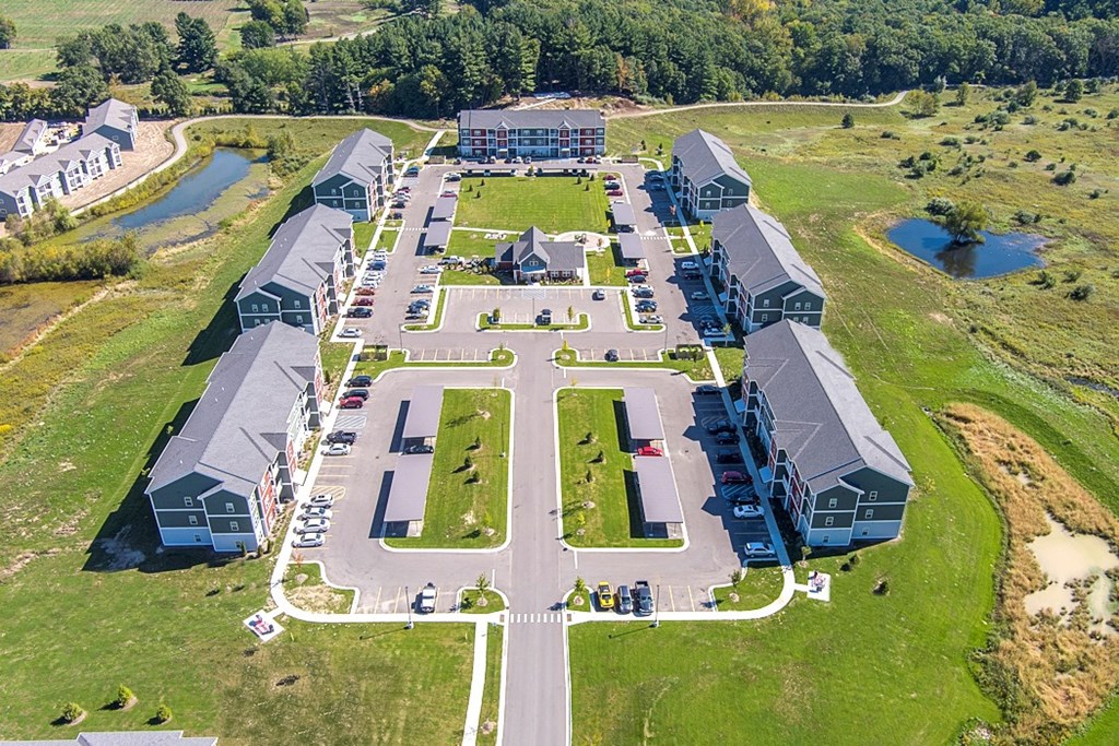 Aerial View of Central Park Apartments in Greenville MI