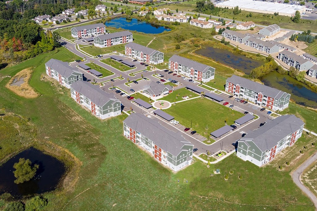 Aerial View of Central Park Apartments in Greenville MI