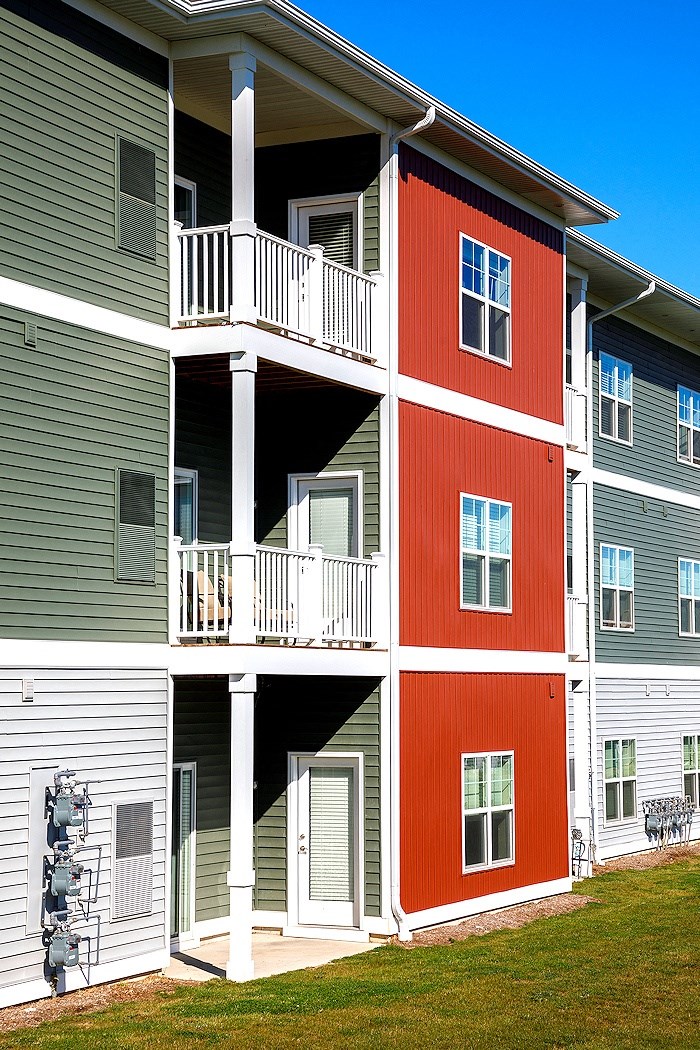 Exterior View of Central Park Apartments in Greenville Michigan
