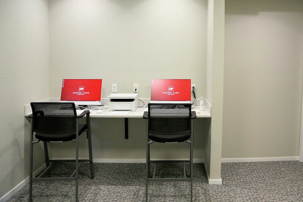 Business Center at Central Park Apartments in Greenville Michigan