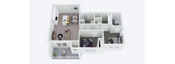 a floor plan of a 3 bedroom apartment