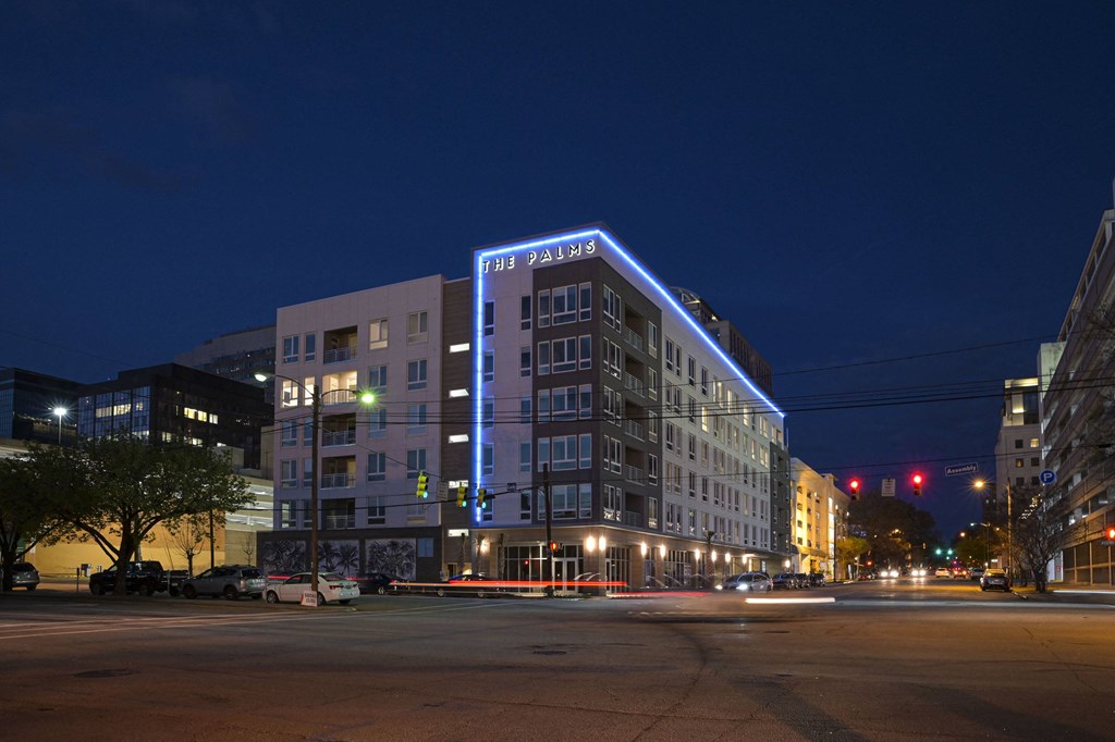 Property Exterior In Night at The Palms 1101, South Carolina