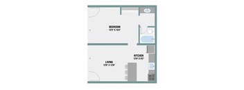 1A Floor Plan at The Palms on Main, South Carolina, 29201