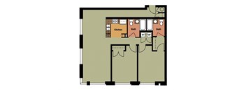 2B: Beds-2: Baths-2: Sq Ft Range - 1165-1165