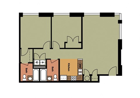 2C: Beds-2: Baths-2: Sq Ft Range - 1126-1126